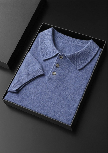 100% CASHMERE CLASSIC POLO SHIRT