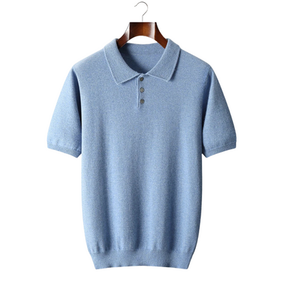 100% CASHMERE CLASSIC POLO SHIRT