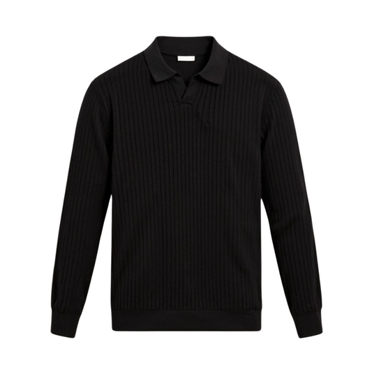 Striped Long Sleeve Polo